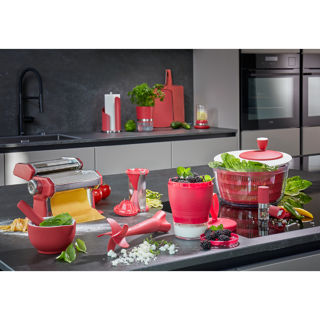 Garšaugu audzēšanas pods ar laistīšanas sistēmu Gefu Botanico, sarkans