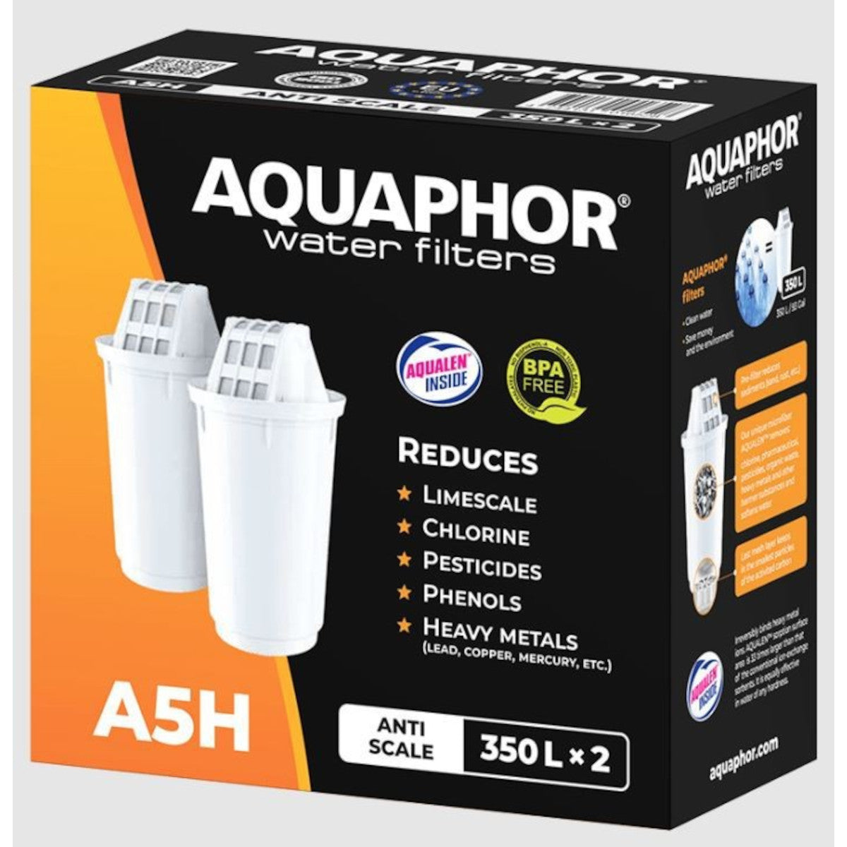 Maiņas filtri Aquaphor A5 (A5H2 ), 2gab. cieta ūdens mīkstināšanai