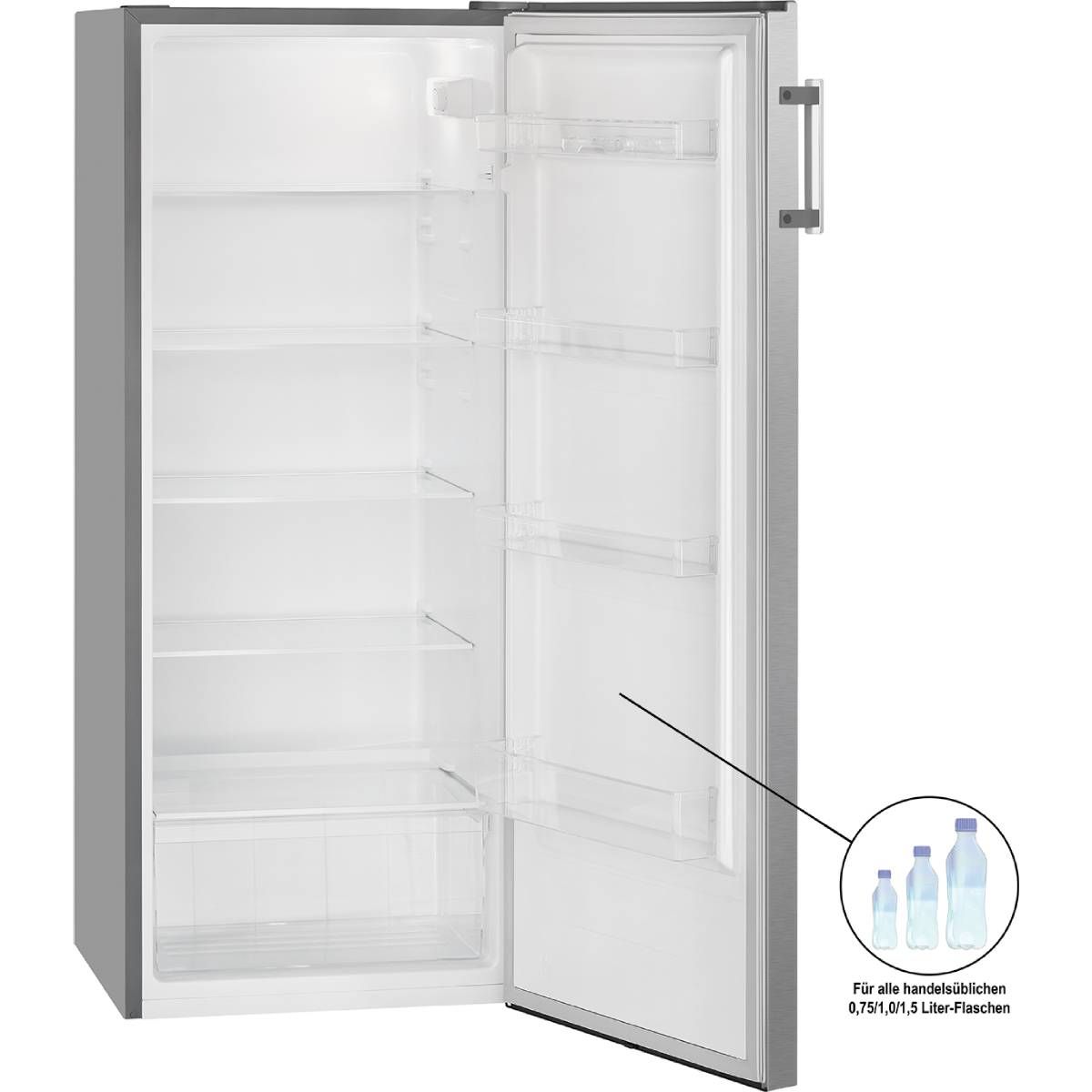Viendurvju ledusskapis Bomann VS 7316.1 bez saldētavas 143cm sudraba