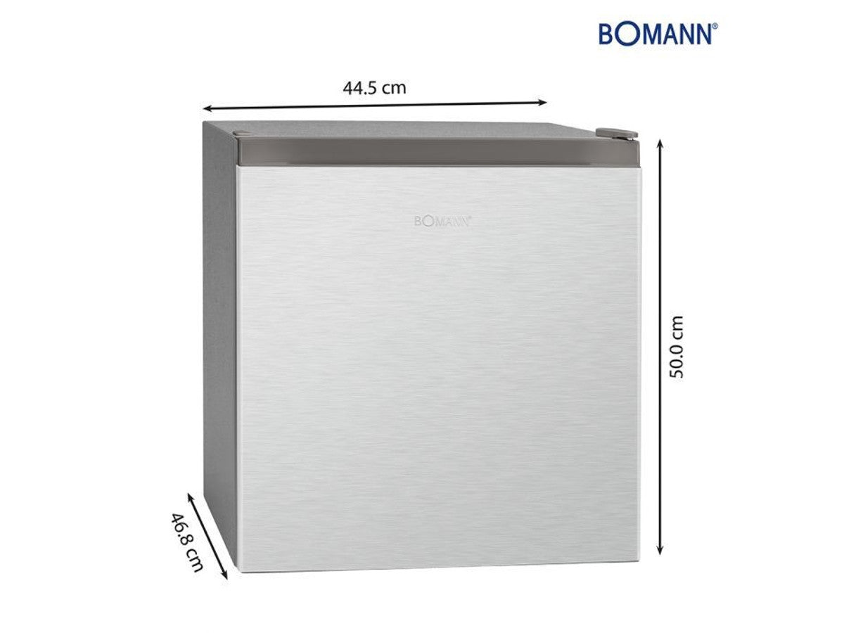 Mini ledusskapis Bomann KB 7245, 45l, 50cm, E, sudraba, KB7245IX