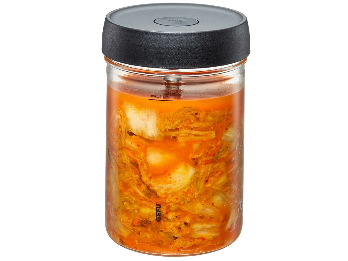 Burka fermentēšanai ar atsvaru, 1,0L - Virtuves piederumi konservēšanai - paprika.lv