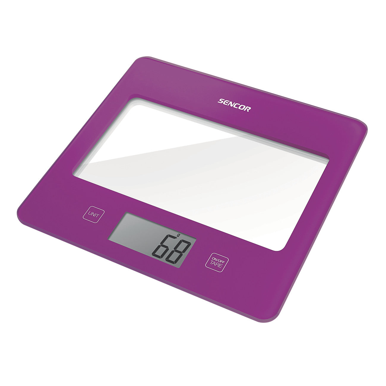 Virtuves svari līdz 5kg Sencor, ar stikla platformu violeti