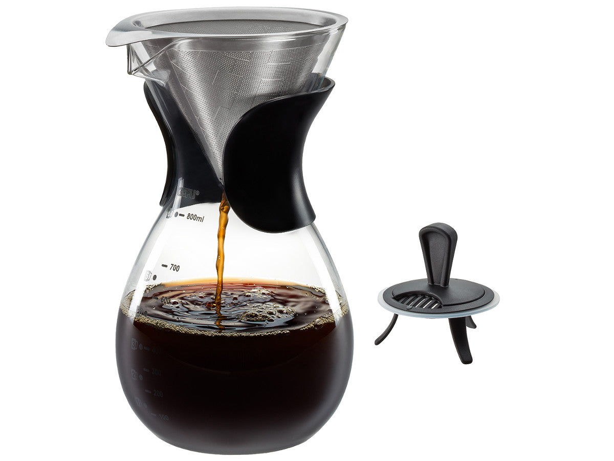 Glass coffee carafe Puor Over Gefu BUTIO, 800ml, complete with metal filter