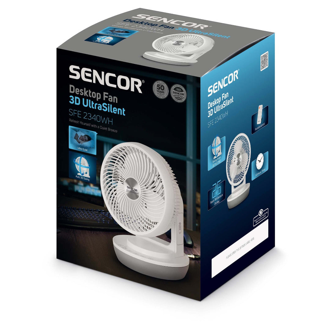 Galda ventilators Sencor SFE2340WH 3D Ultrasilent
