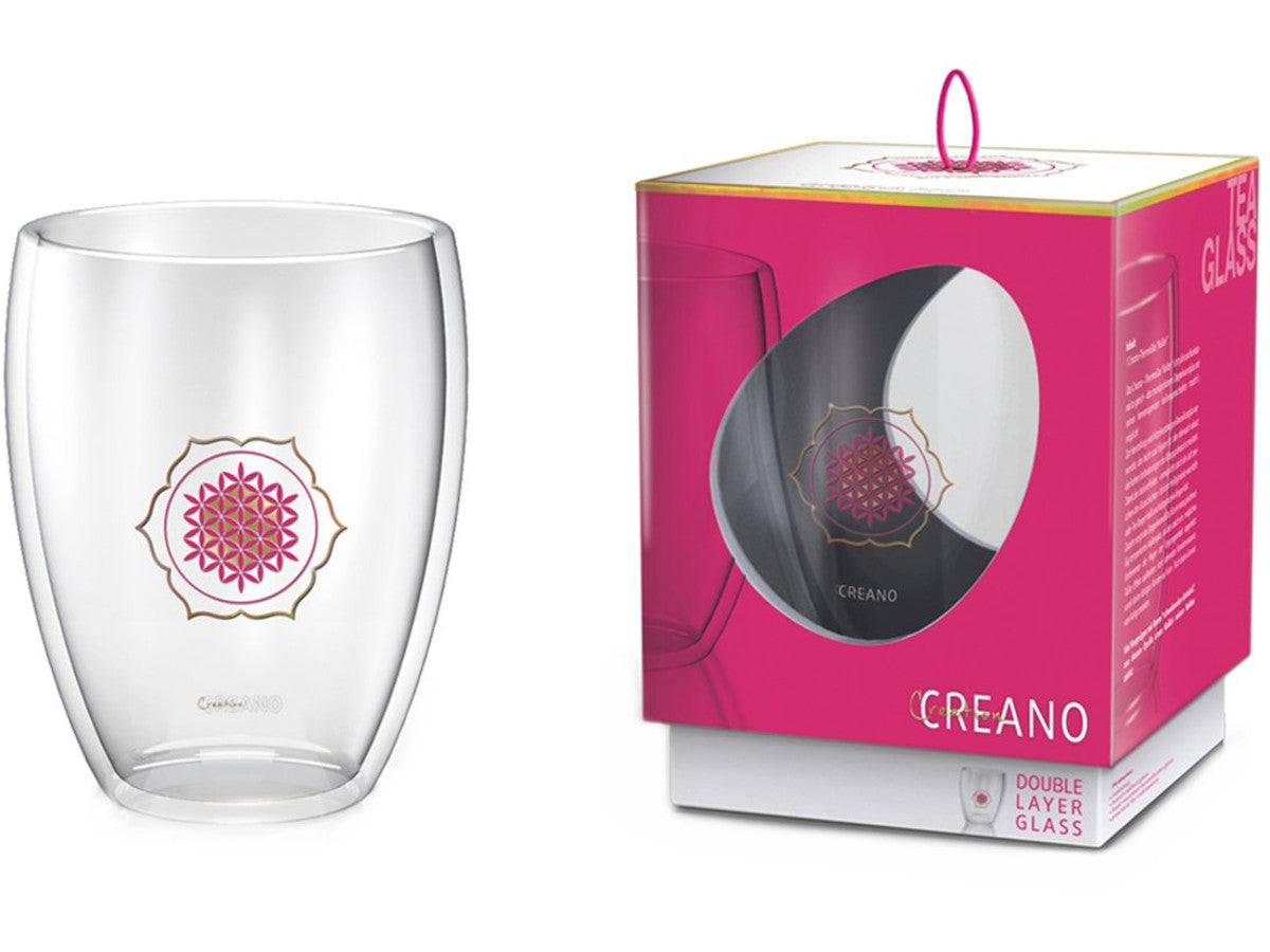Double-walled glass Creano Flower of Life 250ml, flower of life