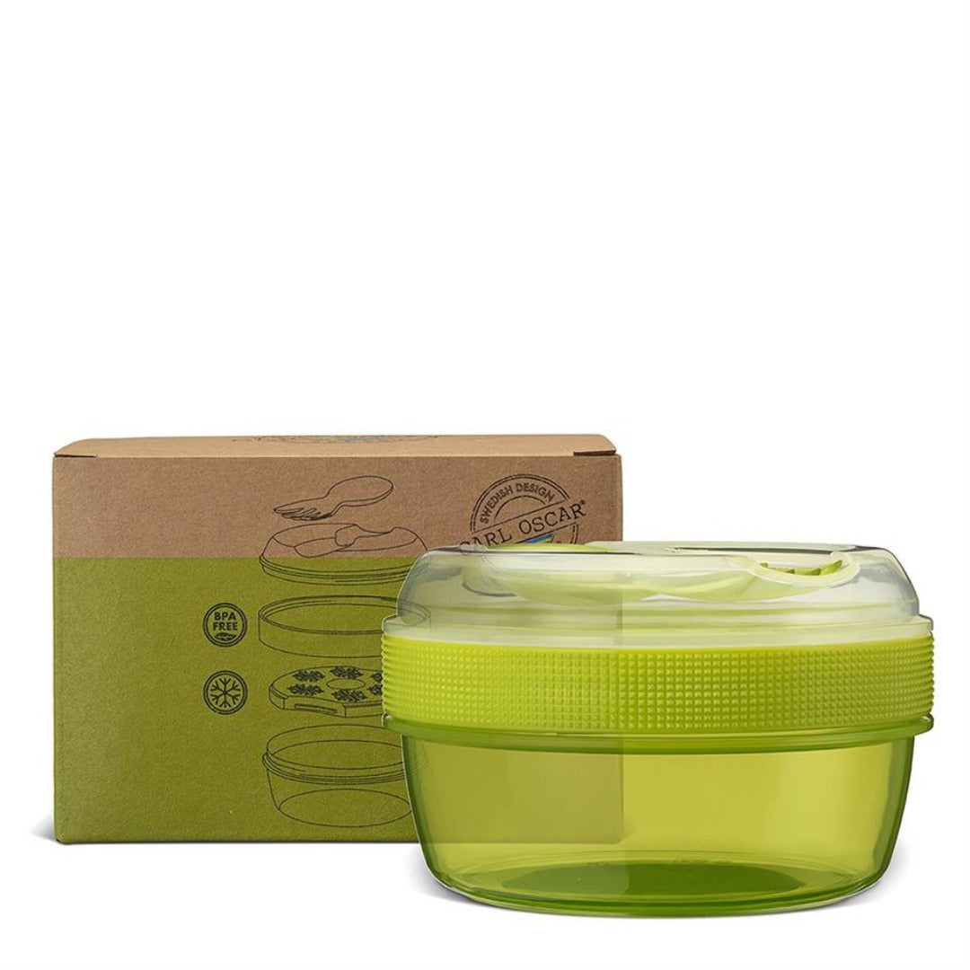 Snack box with cooler Carl Oscar N'ice Cup™ green, 0.3l +0.15l