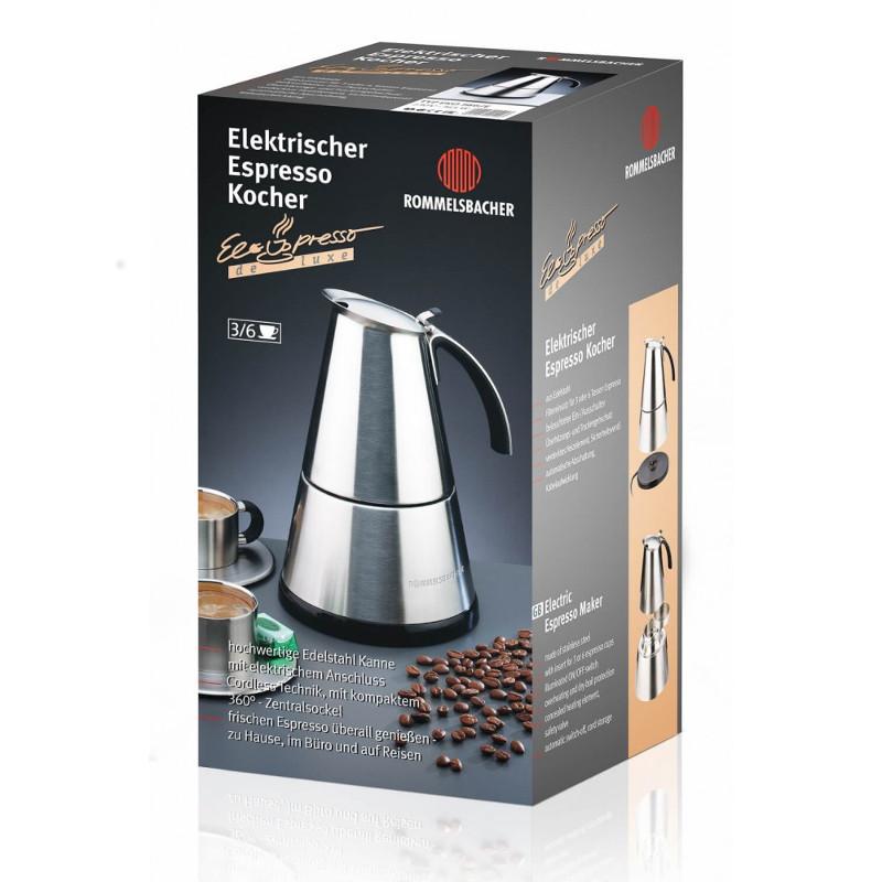 Elektriskā espresso kafijas kanna  Rommelsbacher, 6 tasītēm,  art. EKO366E - paprika.lv