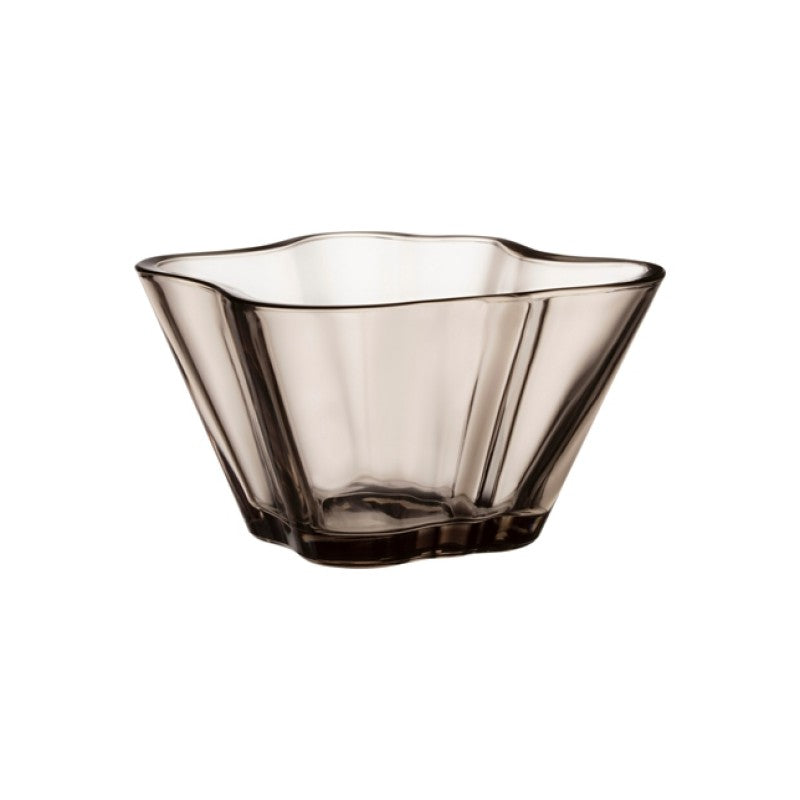 Iittala Alvar Aalto Collection 75mm glass bowl, linen