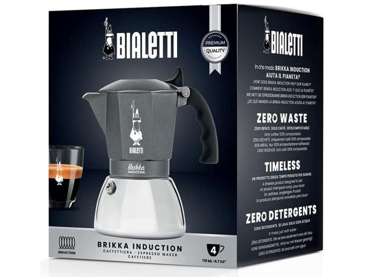 Bialetti Brikka 4 tasēm espresso kafijas vārītājs indukcijai