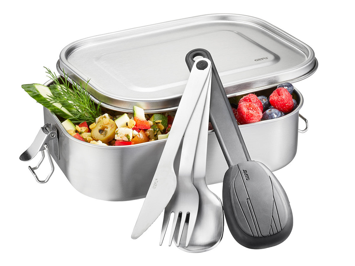 Gift set - steel lunch box with cutlery GEFU