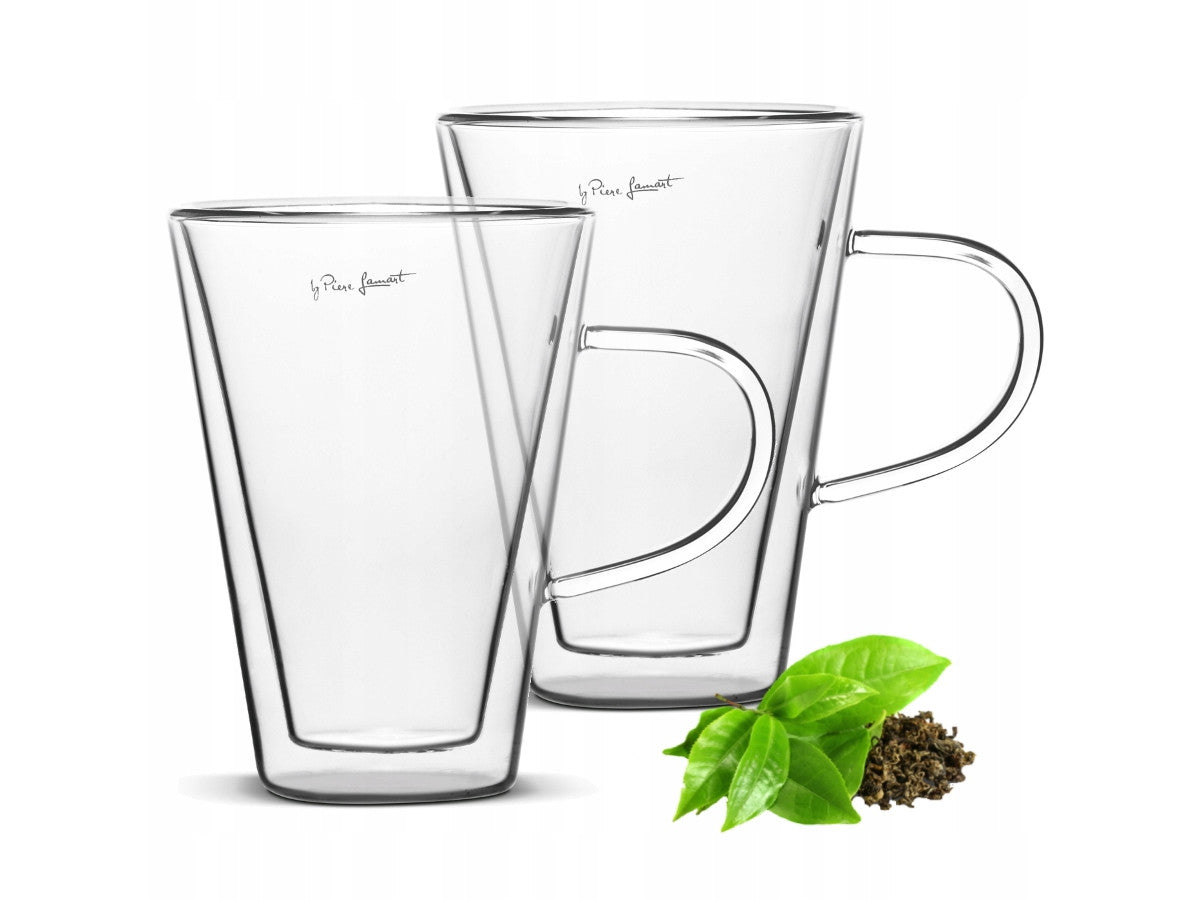 Glass double-walled tea cups Lamart Vaso, 2x300ml