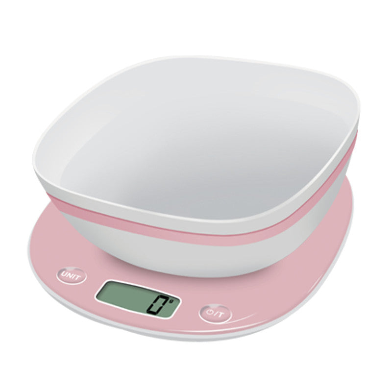 Terraillon Macaron Rose kitchen scale up to 5 kg with bowl