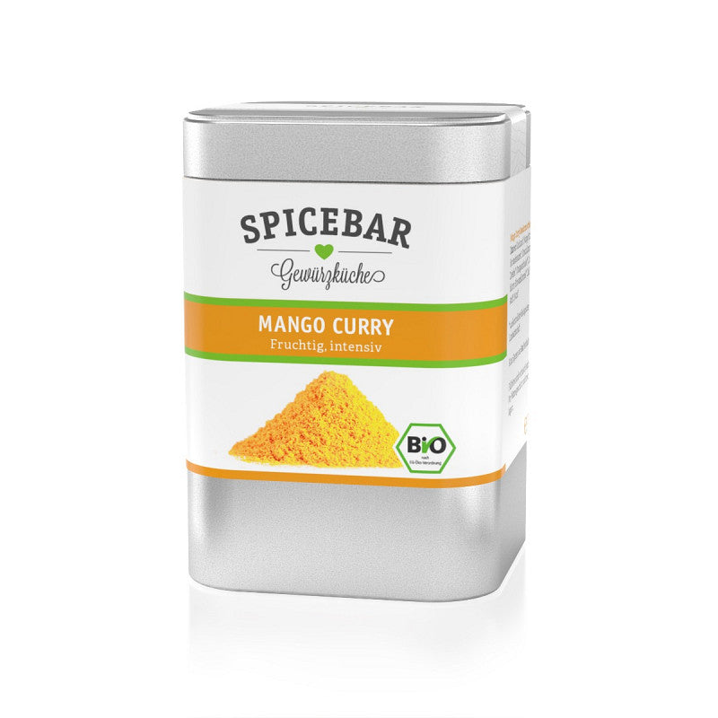 Organisks mango karijs, iepakots tērauda kastītē Spicebar