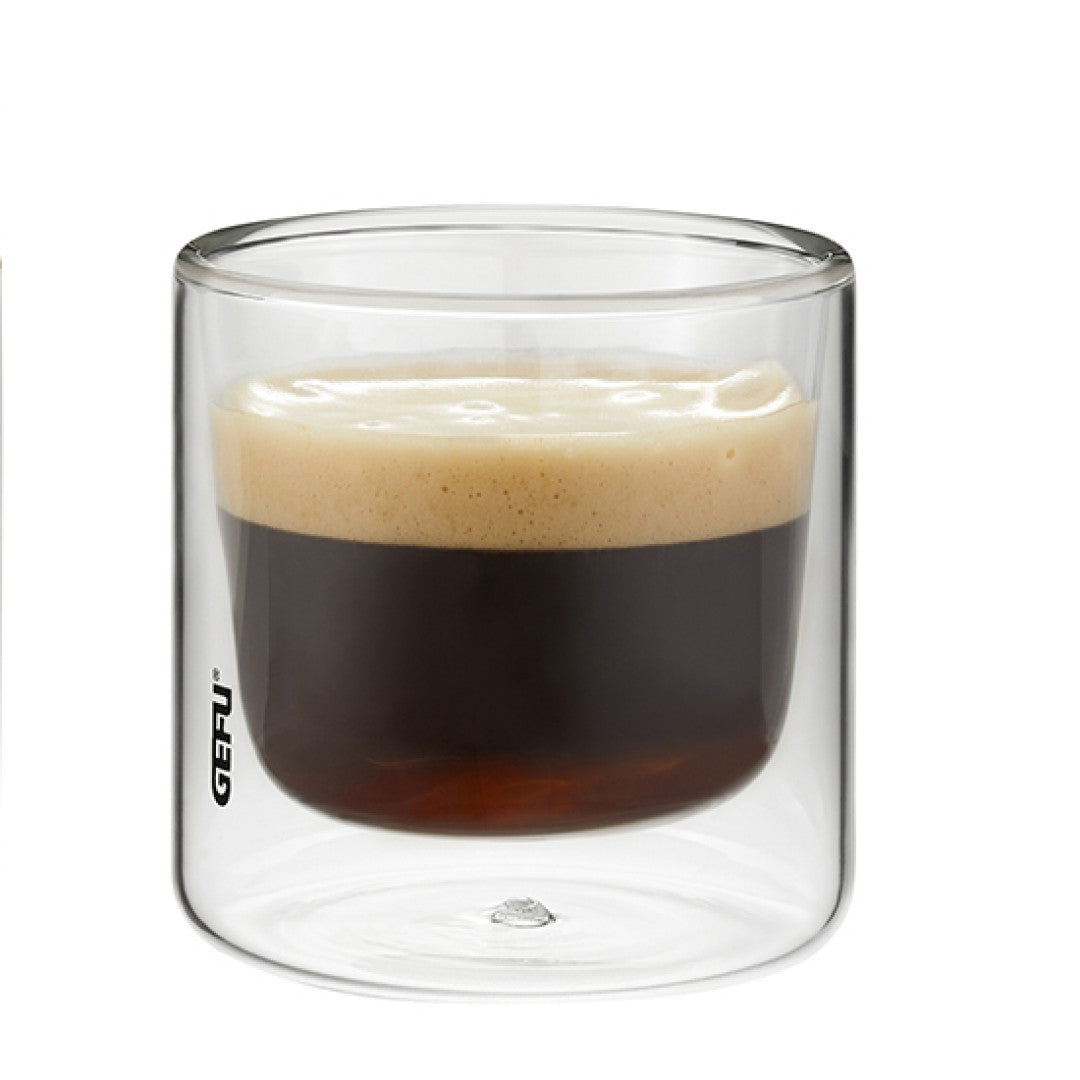Double glass espresso glasses Gefu Mira 80ml, 2 pcs.