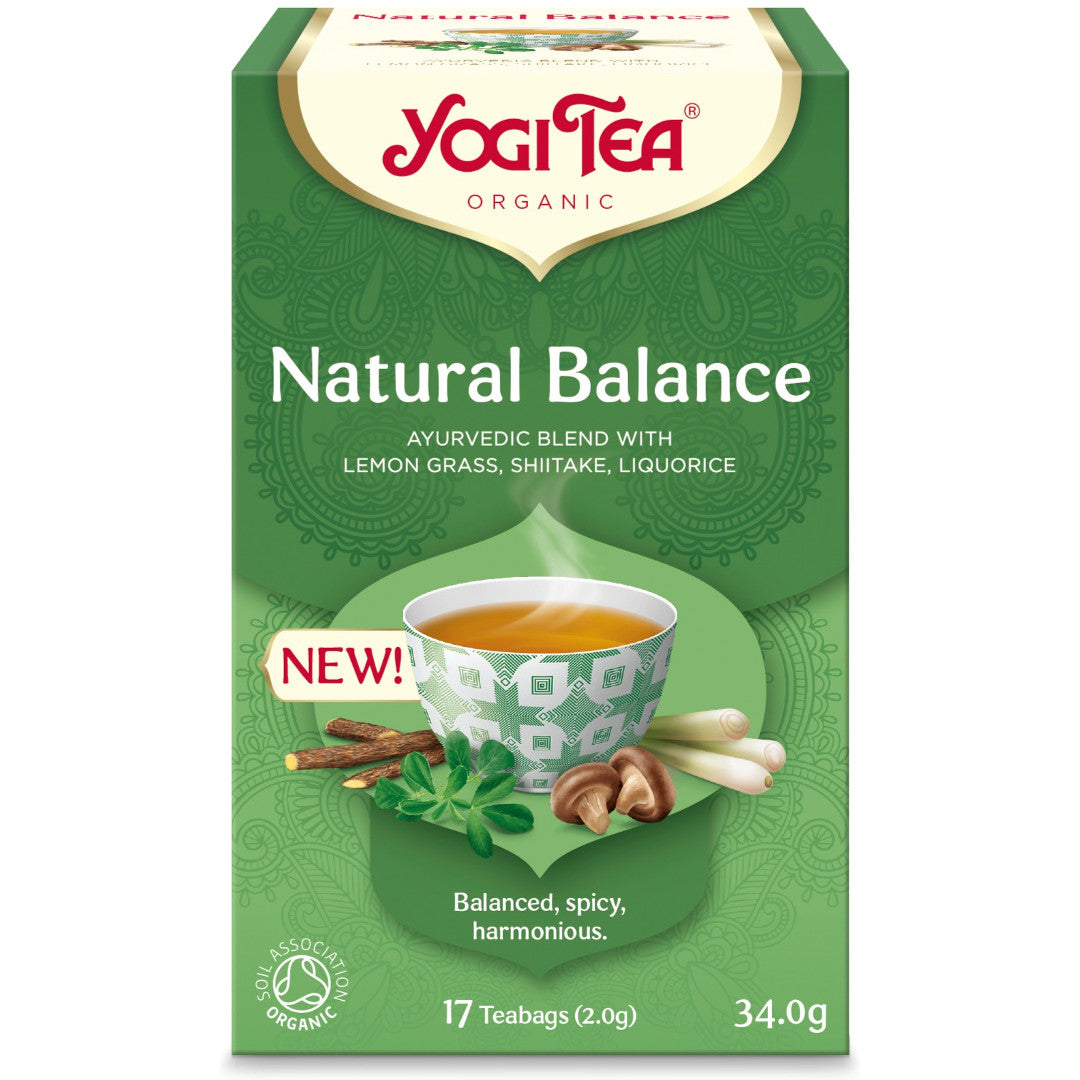 BIO Yogi tēja dabiskam balansam (Yogi Tea Natural Balance) ar citronzāli, šitake un lakricu