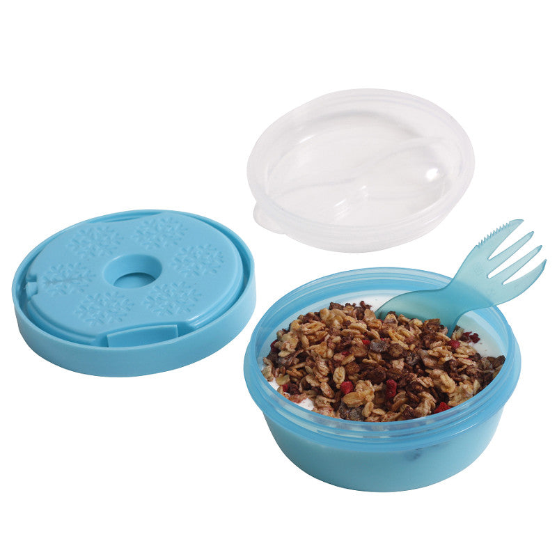 Snack box with cooler Carl Oscar N'ice Cup™ blue, 0.3l +0.15l