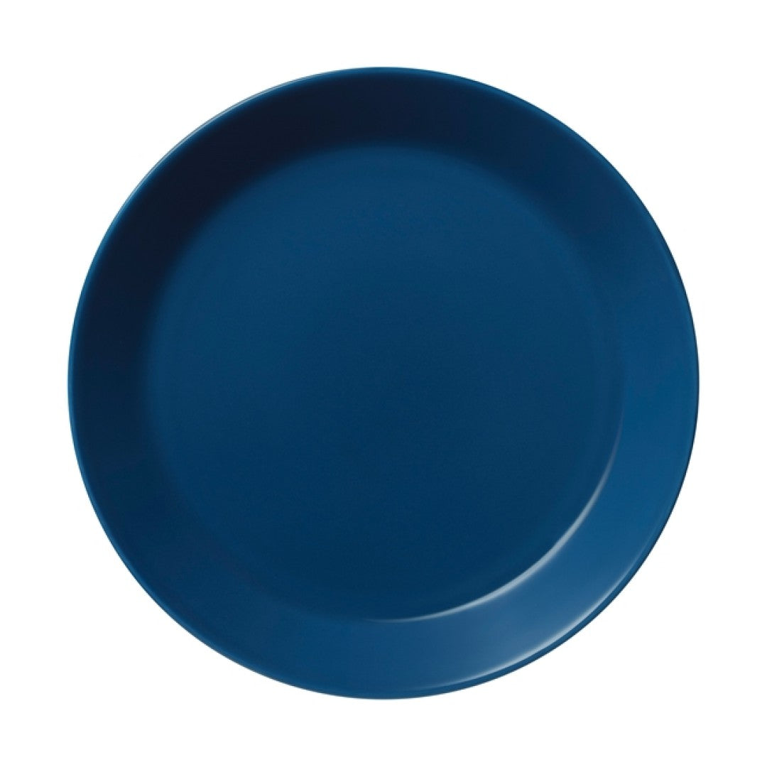 Iittala Teema Ø23cm retro zils porcelāna šķīvis