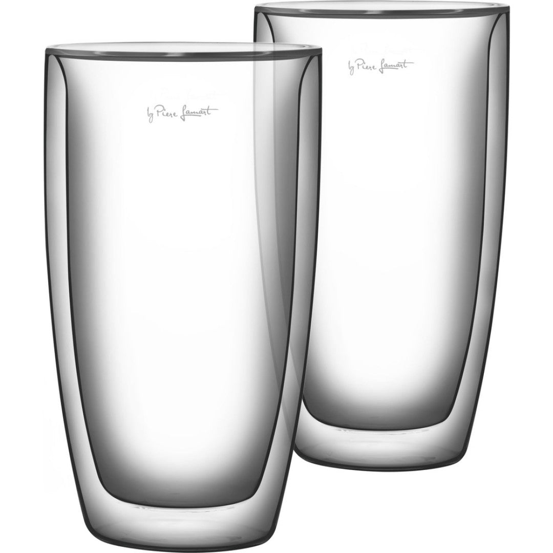 Dubultsienu borsilikāta stikla Latte glāzes Lamart Vaso, 2x380ml,  art. LT_9011 - paprika.lv